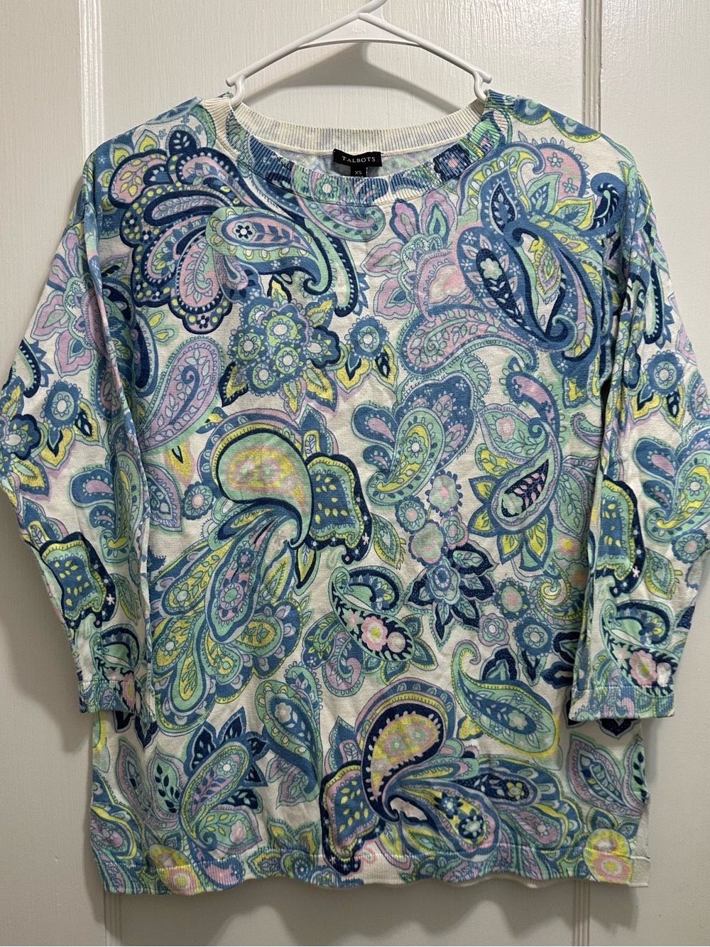 Talbots: XS Paisley Print Sweater